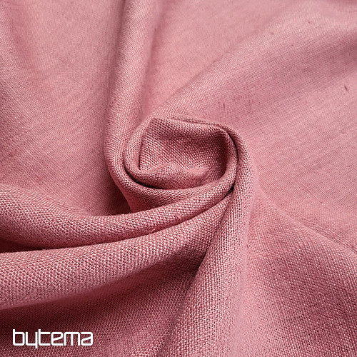 Linen fabric VERONE uni purple