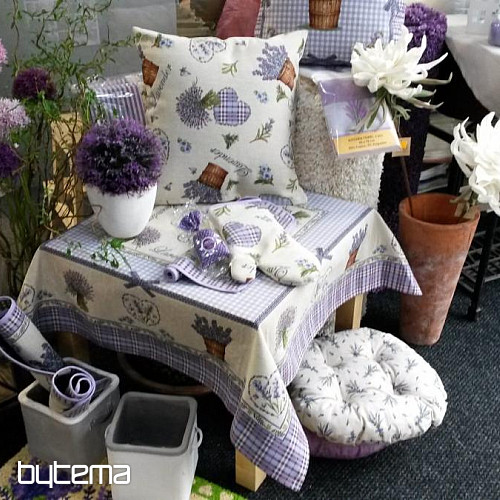Tapestry cushion cover LAVENDER HEART