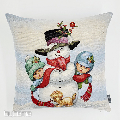 Christmas tapestry SNOWMAN WITH CHILDREN