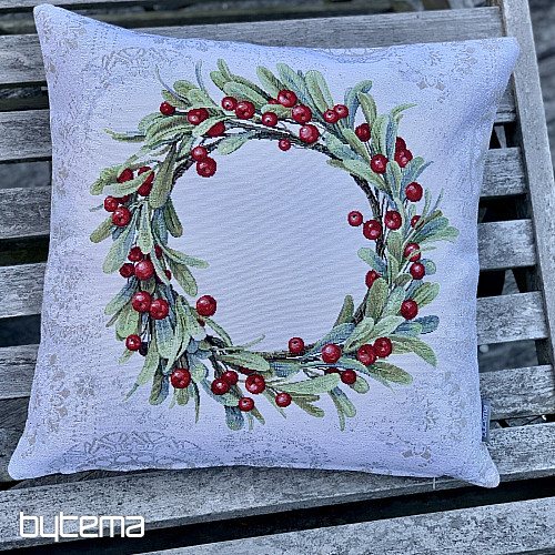 Christmas tapestry cover CHRISTMAS WREATH