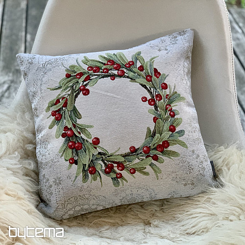 Christmas tapestry cover CHRISTMAS WREATH