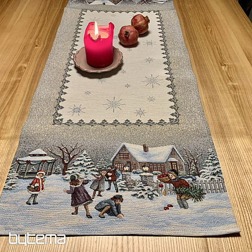 Tapestry tablecloth and scarf WINTER JOY