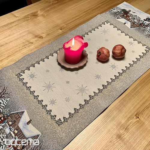 Tapestry tablecloth and scarf WINTER JOY