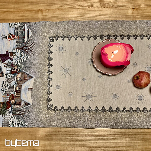 Tapestry tablecloth and scarf WINTER JOY