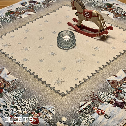Tapestry tablecloth and scarf WINTER JOY