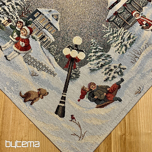 Tapestry tablecloth and scarf WINTER JOY
