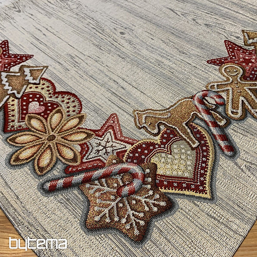 Tapestry tablecloth and scarf CHRISTMAS GINGERBREAD