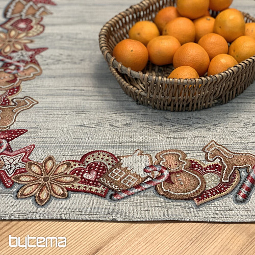 Tapestry tablecloth and scarf CHRISTMAS GINGERBREAD