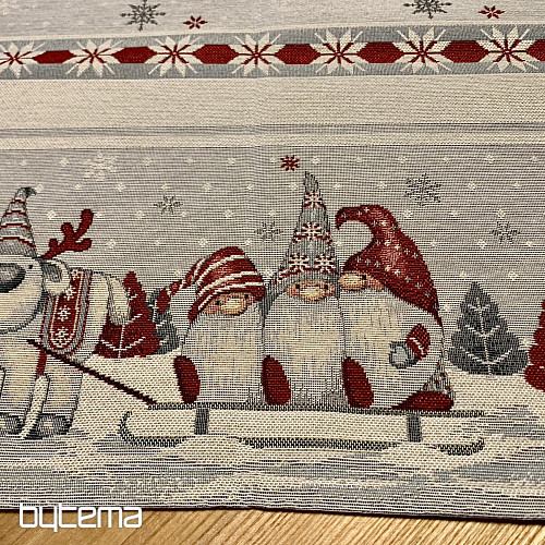 Tapestry tablecloth and scarf CHRISTMAS ELVES