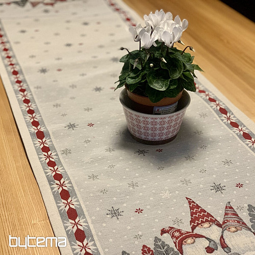 Tapestry tablecloth and scarf CHRISTMAS ELVES