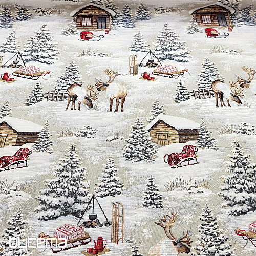 Tapestry fabric WINTER LANDSCAPE