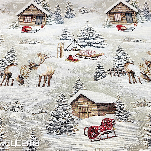 Tapestry fabric WINTER LANDSCAPE