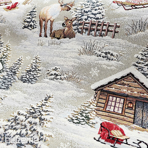 Tapestry fabric WINTER LANDSCAPE