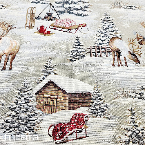 Tapestry fabric WINTER LANDSCAPE