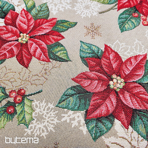 Tapestry fabric CHRISTMAS STAR red