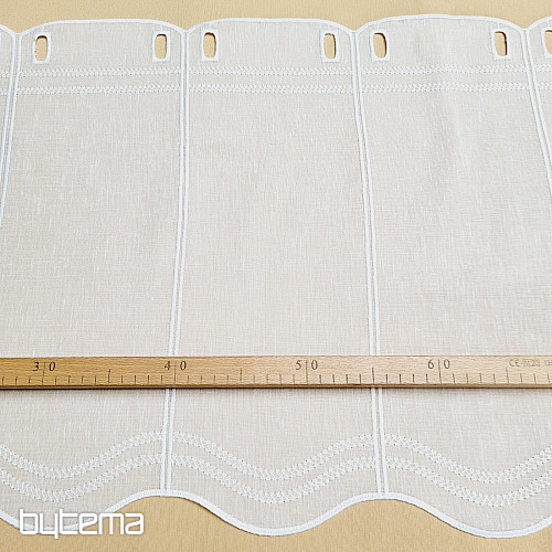 Embroidered curtain for stained glass GERSTER 11419 white