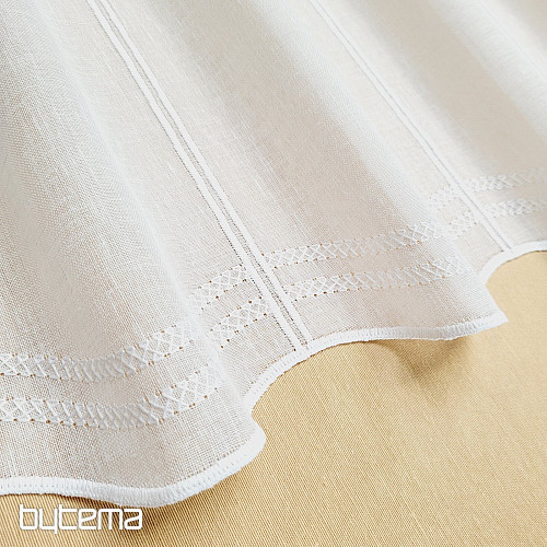 Embroidered curtain for stained glass GERSTER 11419 white