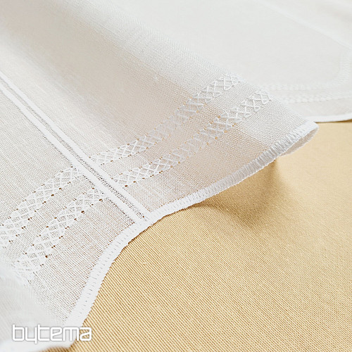 Embroidered curtain for stained glass GERSTER 11419 white