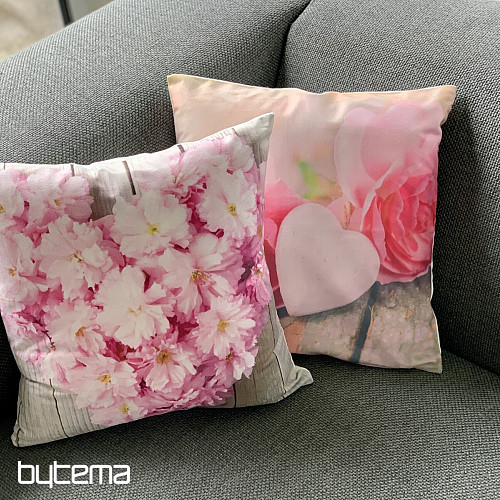 Decorative pillow-case FLOWER HEART