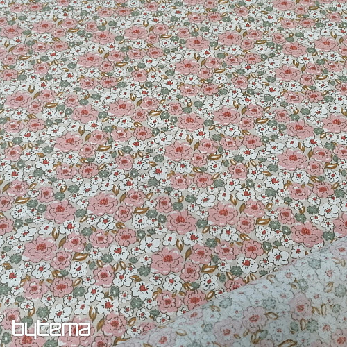 Cotton fabric KALMIA rose