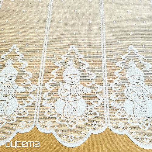 CHRISTMAS jacquard curtain for the SNOWMAN stained glass window