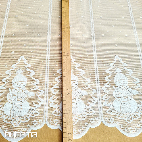CHRISTMAS jacquard curtain for the SNOWMAN stained glass window