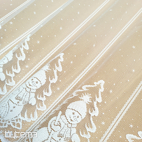 CHRISTMAS jacquard curtain for the SNOWMAN stained glass window