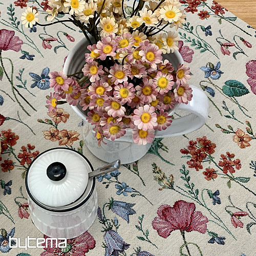 Tapestry tablecloth and scarf BLOOMING MEADOW