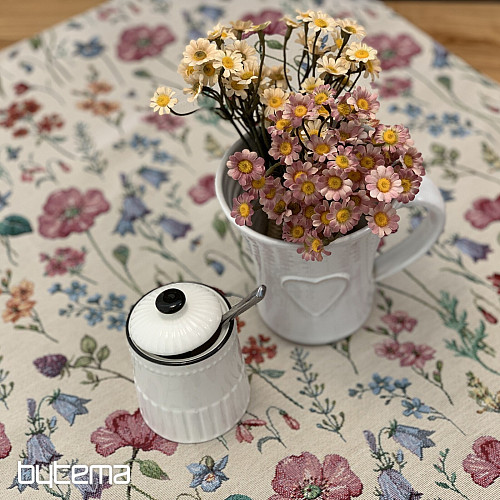 Tapestry tablecloth and scarf BLOOMING MEADOW
