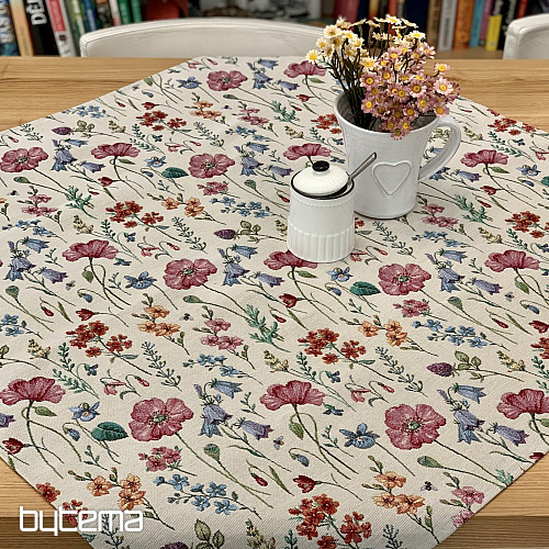 Tapestry tablecloth and scarf BLOOMING MEADOW