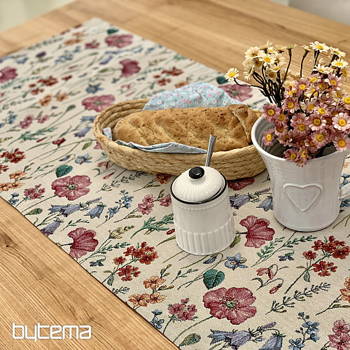 Tapestry tablecloth and scarf BLOOMING MEADOW