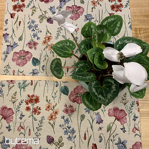 Tapestry tablecloth and scarf BLOOMING MEADOW