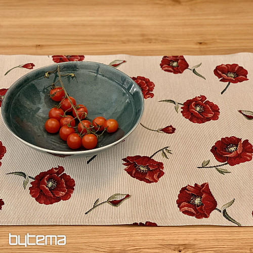 Tapestry tablecloth WOLF POPPY