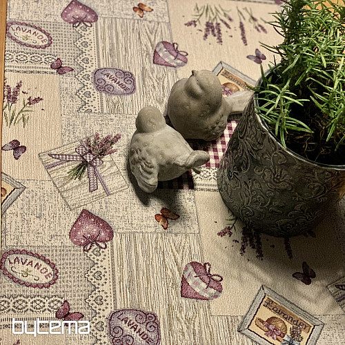 Tapestry tablecloth and scarf Lavender Provence