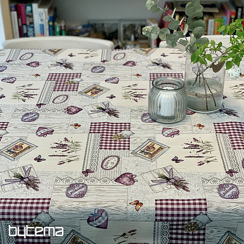 Tapestry tablecloth and scarf Lavender Provence