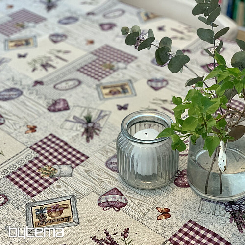 Tapestry tablecloth and scarf Lavender Provence
