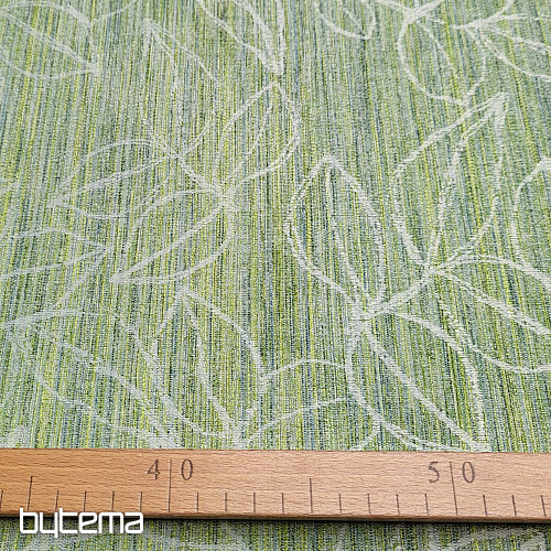 Decorative fabric FLORENTI leaves green