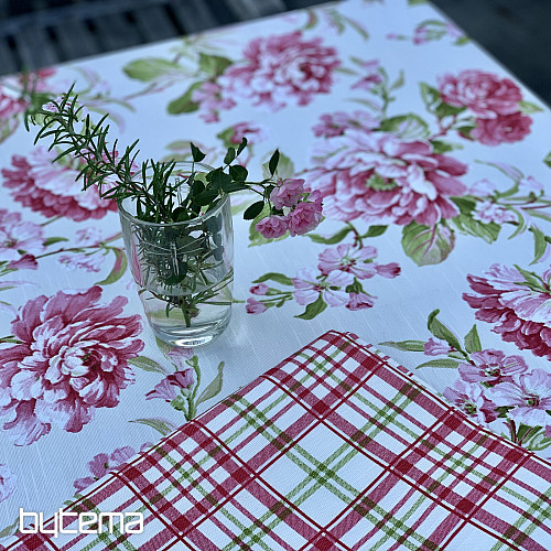 LAURA tablecloth - large pink flowers