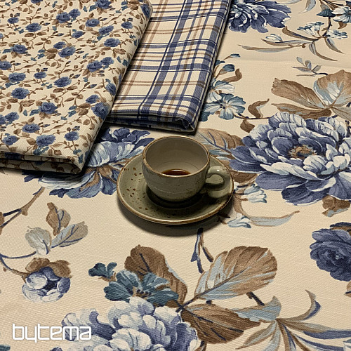 LAURA tablecloth - large blue flowers