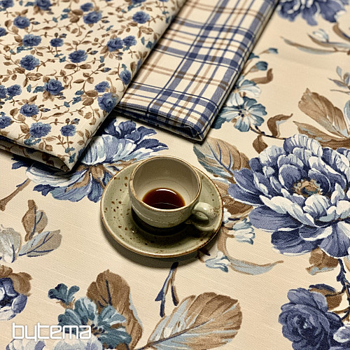 LAURA tablecloth - large blue flowers