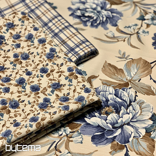 LAURA tablecloth - large blue flowers