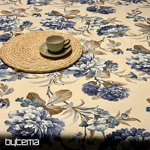 LAURA tablecloth - large blue flowers