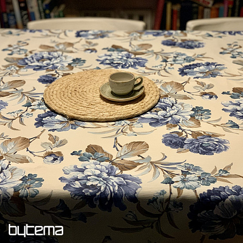 LAURA tablecloth - large blue flowers