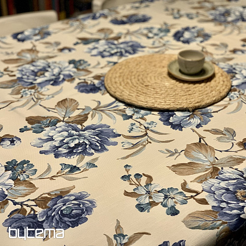 LAURA tablecloth - large blue flowers