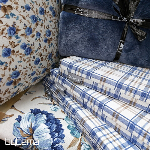 Decorative coating LAURA checkered blue