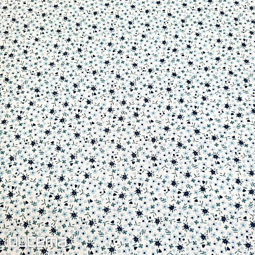 Cotton fabric TOMETA flower blue