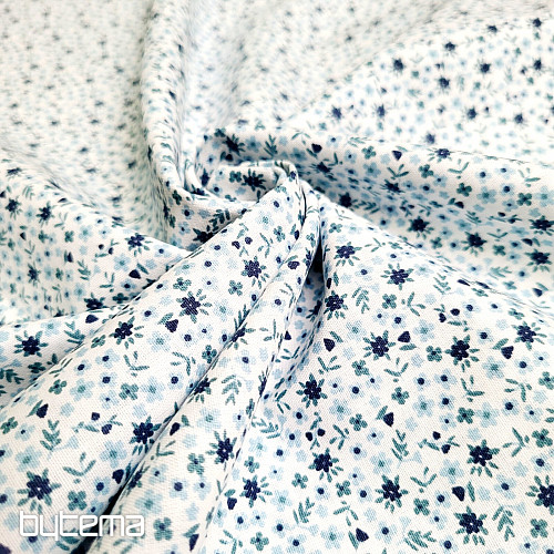 Cotton fabric TOMETA flower blue