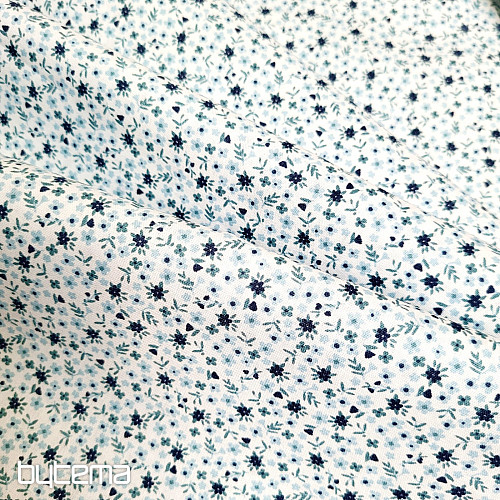 Cotton fabric TOMETA flower blue