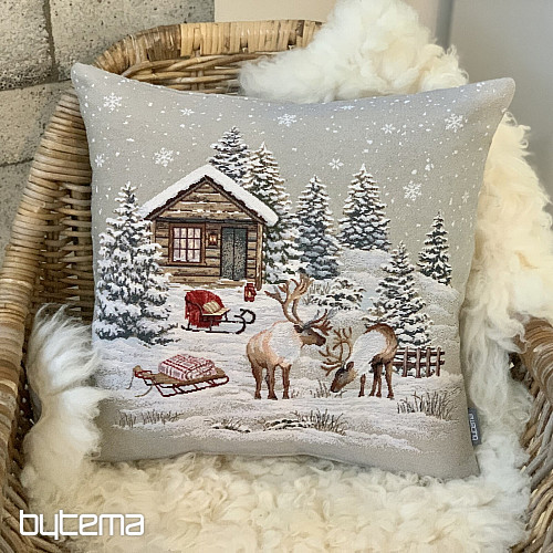 Christmas tapestry cover WINTER LANDSCAPE