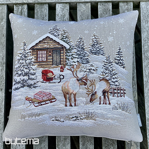 Christmas tapestry cover WINTER LANDSCAPE